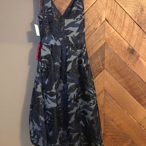 Eva Franco blue high low cocktail dress